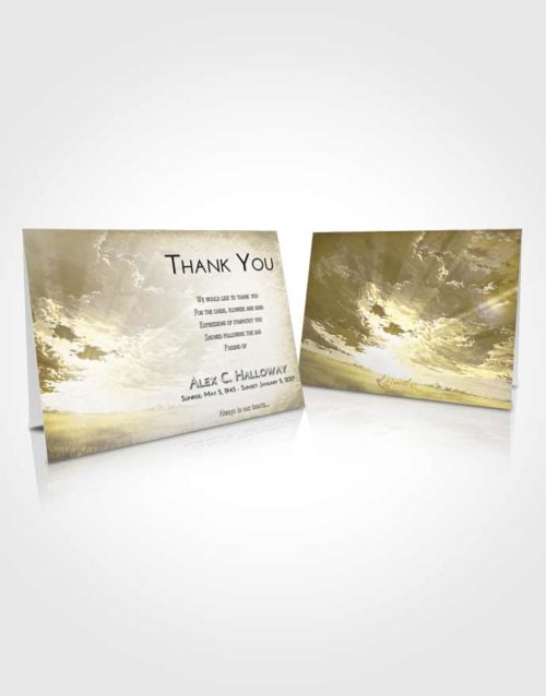 Funeral Thank You Card Template Harmony Sunset Mystery