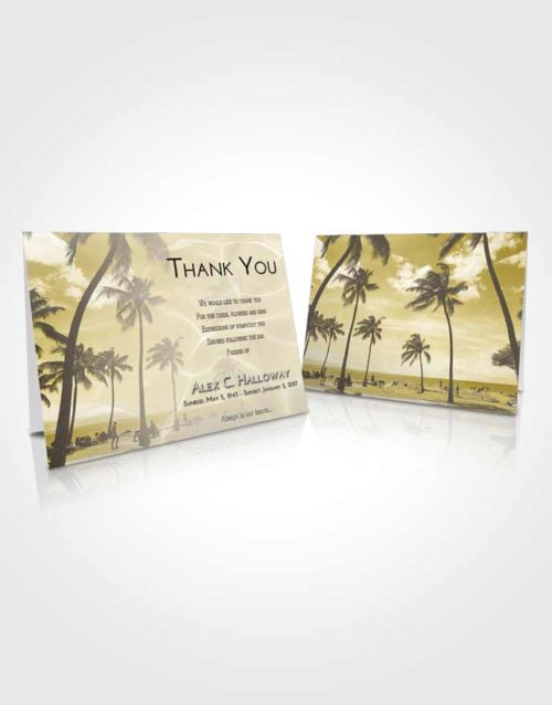 Funeral Thank You Card Template Harmony Tropical Breeze