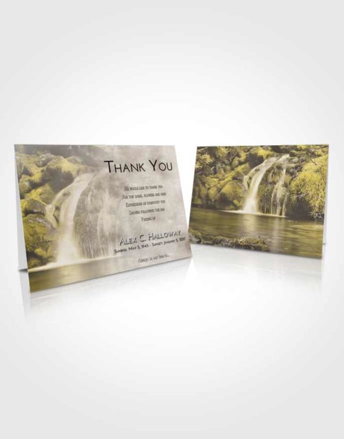 Funeral Thank You Card Template Harmony Waterfall Clarity