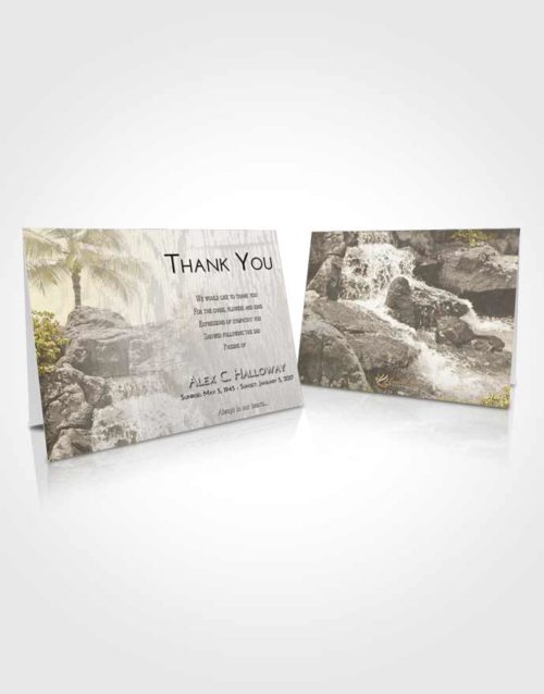 Funeral Thank You Card Template Harmony Waterfall Masterpiece