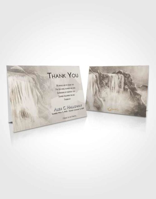 Funeral Thank You Card Template Harmony Waterfall Tranquility