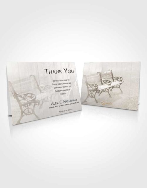 Funeral Thank You Card Template Harmony Winter Bench