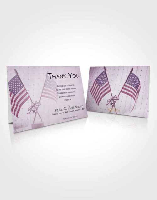 Funeral Thank You Card Template Lavender Sunrise American Justice