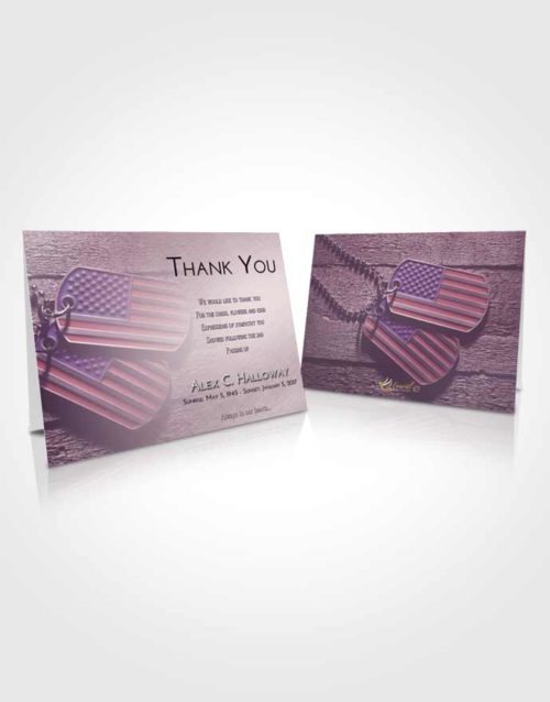 Funeral Thank You Card Template Lavender Sunrise American Memory