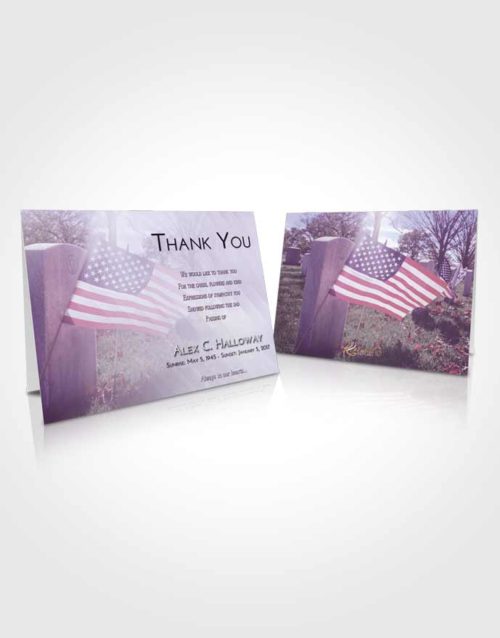 Funeral Thank You Card Template Lavender Sunrise American Smile