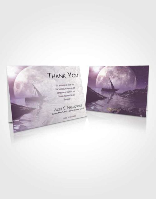 Funeral Thank You Card Template Lavender Sunrise Calm Waters