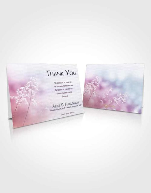 Funeral Thank You Card Template Lavender Sunrise Colorful Spring