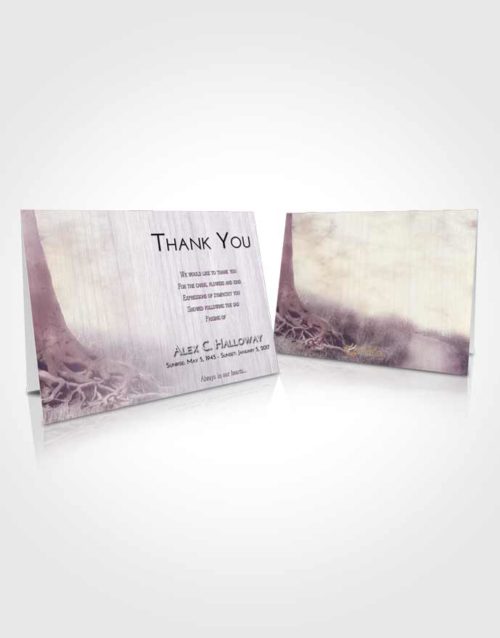 Funeral Thank You Card Template Lavender Sunrise Deep Roots