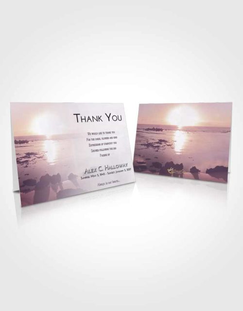 Funeral Thank You Card Template Lavender Sunrise Early Rise
