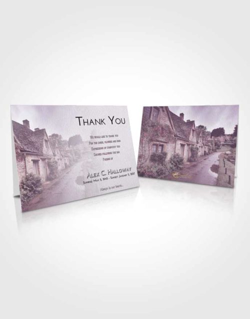 Funeral Thank You Card Template Lavender Sunrise European Home