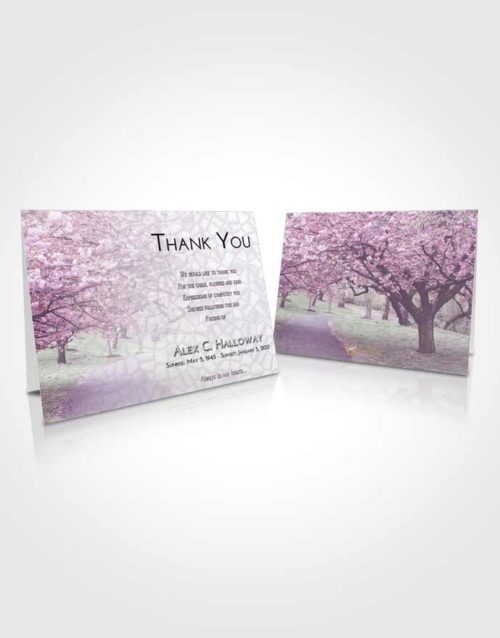 Funeral Thank You Card Template Lavender Sunrise Flowering Path