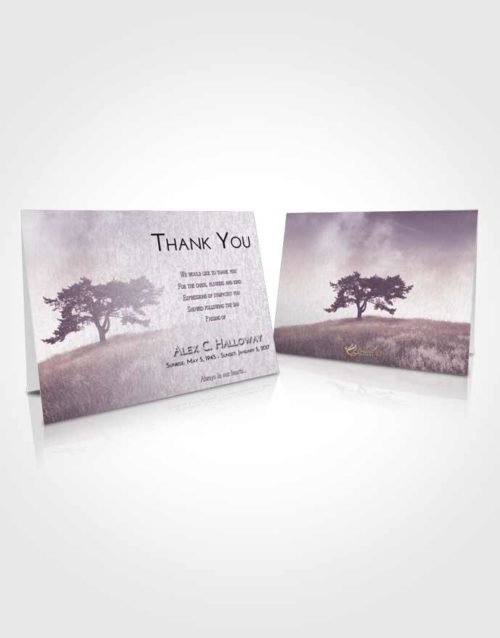 Funeral Thank You Card Template Lavender Sunrise Gentle Pasture