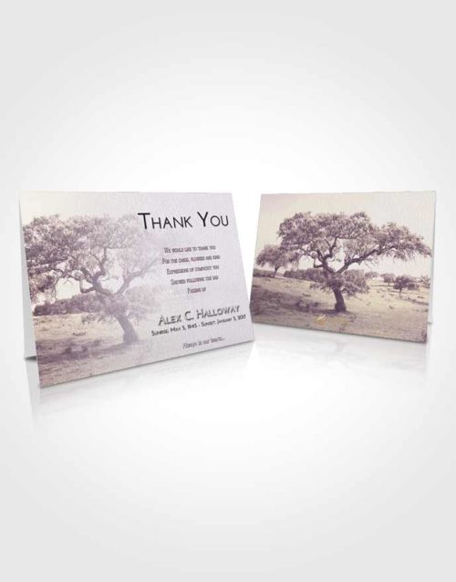 Funeral Thank You Card Template Lavender Sunrise Loving Leaves
