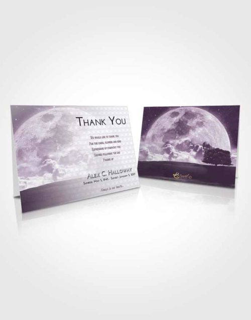 Funeral Thank You Card Template Lavender Sunrise Moon Gaze