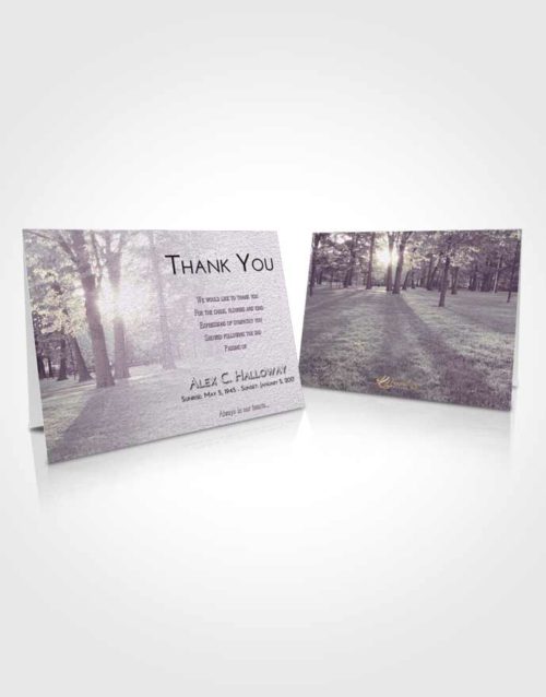 Funeral Thank You Card Template Lavender Sunrise National Park