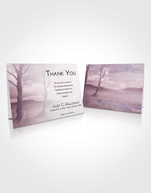 Funeral Thank You Card Template Lavender Sunrise Peaceful Fall