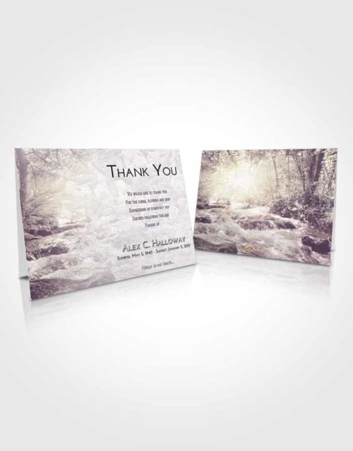 Funeral Thank You Card Template Lavender Sunrise Silver Stream