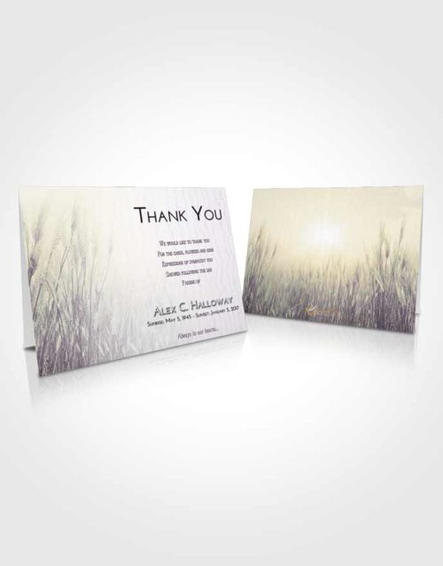 Funeral Thank You Card Template Lavender Sunrise Soft Wheat