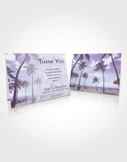 Funeral Thank You Card Template Lavender Sunrise Tropical Breeze