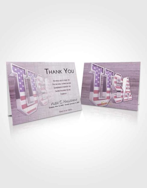 Funeral Thank You Card Template Lavender Sunrise USA
