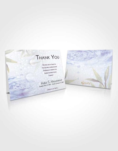 Funeral Thank You Card Template Lavender Sunrise Water Droplet