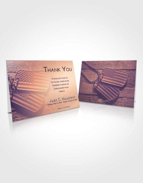 Funeral Thank You Card Template Lavender Sunset American Memory