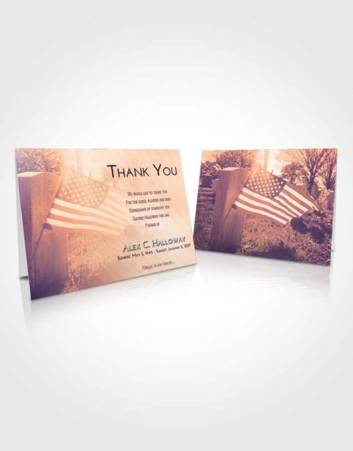Funeral Thank You Card Template Lavender Sunset American Smile