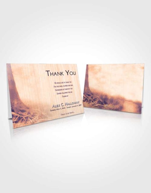 Funeral Thank You Card Template Lavender Sunset Deep Roots