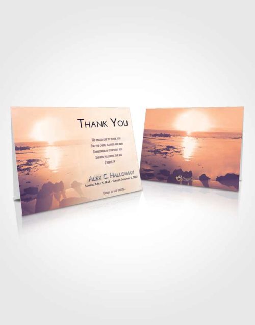 Funeral Thank You Card Template Lavender Sunset Early Rise