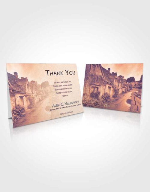 Funeral Thank You Card Template Lavender Sunset European Home