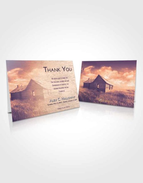 Funeral Thank You Card Template Lavender Sunset Farming Life