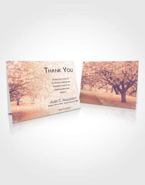 Funeral Thank You Card Template Lavender Sunset Flowering Path