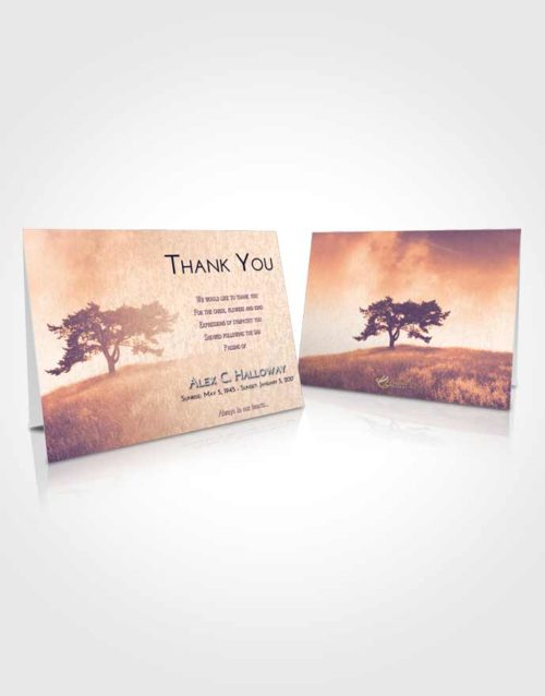 Funeral Thank You Card Template Lavender Sunset Gentle Pasture