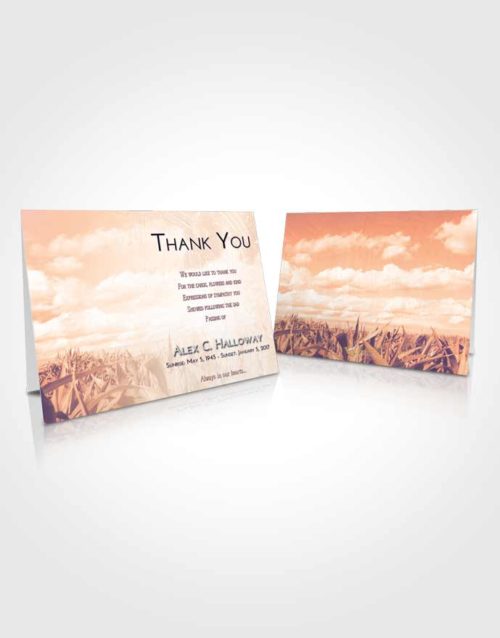 Funeral Thank You Card Template Lavender Sunset Grassland
