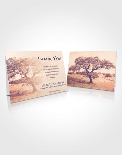 Funeral Thank You Card Template Lavender Sunset Loving Leaves