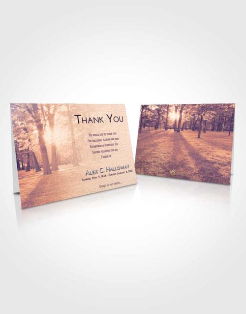 Funeral Thank You Card Template Lavender Sunset National Park