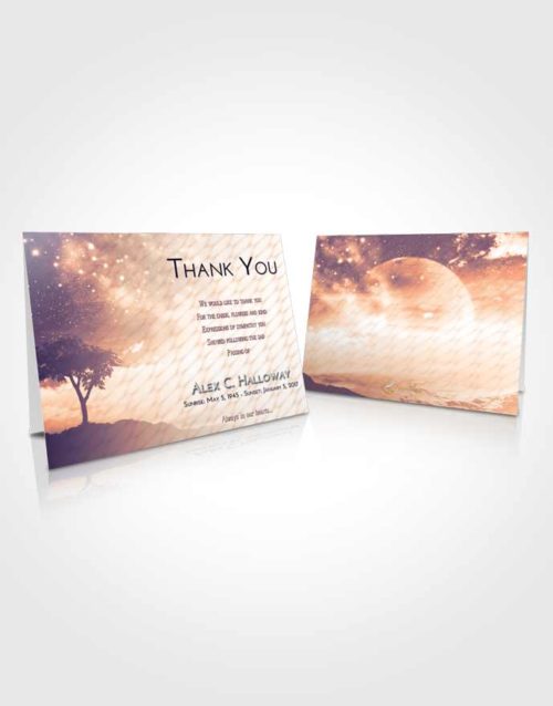 Funeral Thank You Card Template Lavender Sunset Scenic Sky