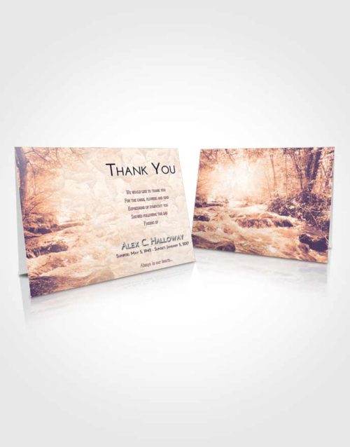 Funeral Thank You Card Template Lavender Sunset Silver Stream