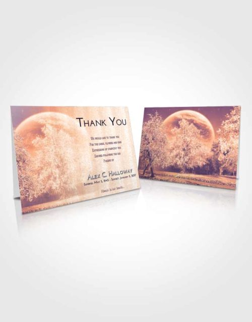 Funeral Thank You Card Template Lavender Sunset Snowy Love