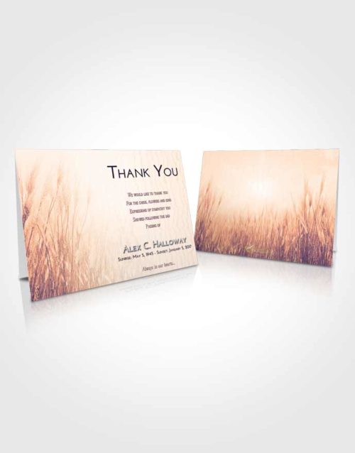 Funeral Thank You Card Template Lavender Sunset Soft Wheat