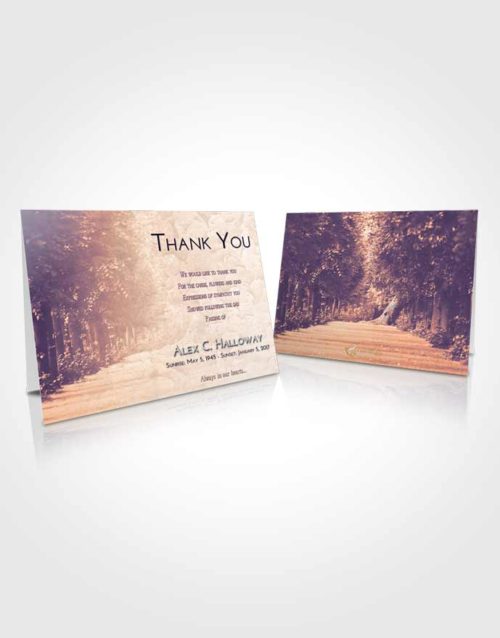 Funeral Thank You Card Template Lavender Sunset Summer Forest
