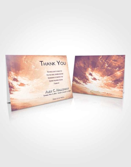 Funeral Thank You Card Template Lavender Sunset Sunset Mystery