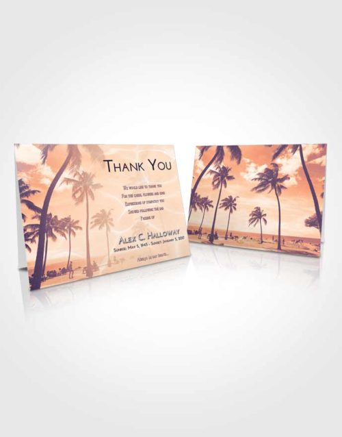 Funeral Thank You Card Template Lavender Sunset Tropical Breeze