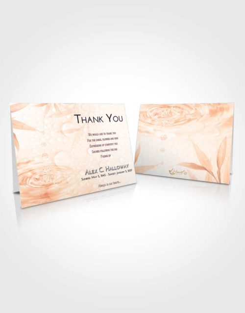 Funeral Thank You Card Template Lavender Sunset Water Droplet