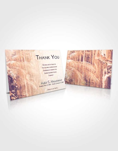 Funeral Thank You Card Template Lavender Sunset Waterfall Breeze