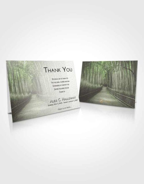 Funeral Thank You Card Template Loving Bamboo Forest