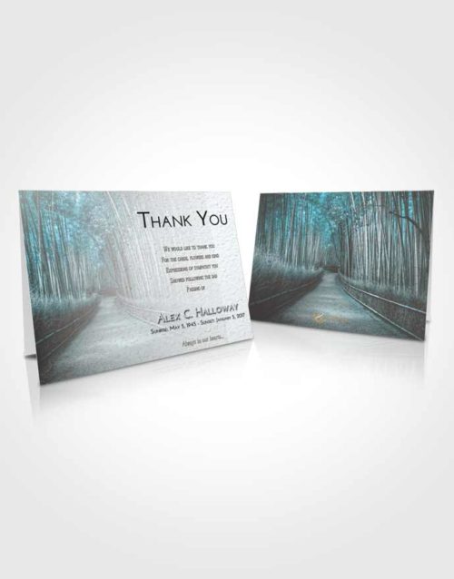 Funeral Thank You Card Template Loving Embrace Bamboo Forest