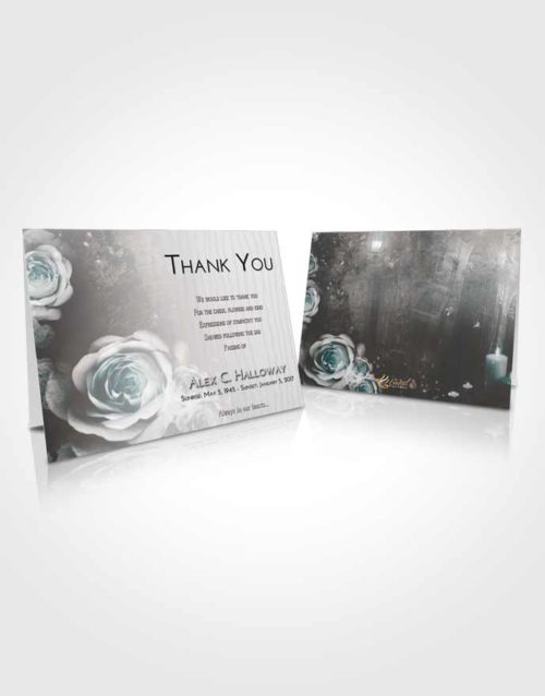 Funeral Thank You Card Template Loving Embrace Flowering Garden