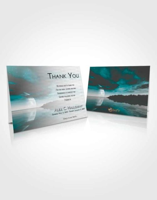 Funeral Thank You Card Template Loving Embrace Illuminated Evening