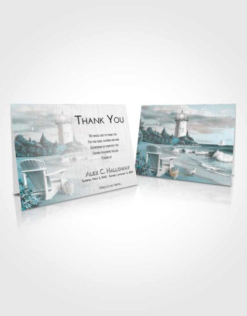 Funeral Thank You Card Template Loving Embrace Lighthouse Laughter